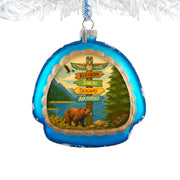 Alaska Adventure Igloo Glass Christmas Ornament