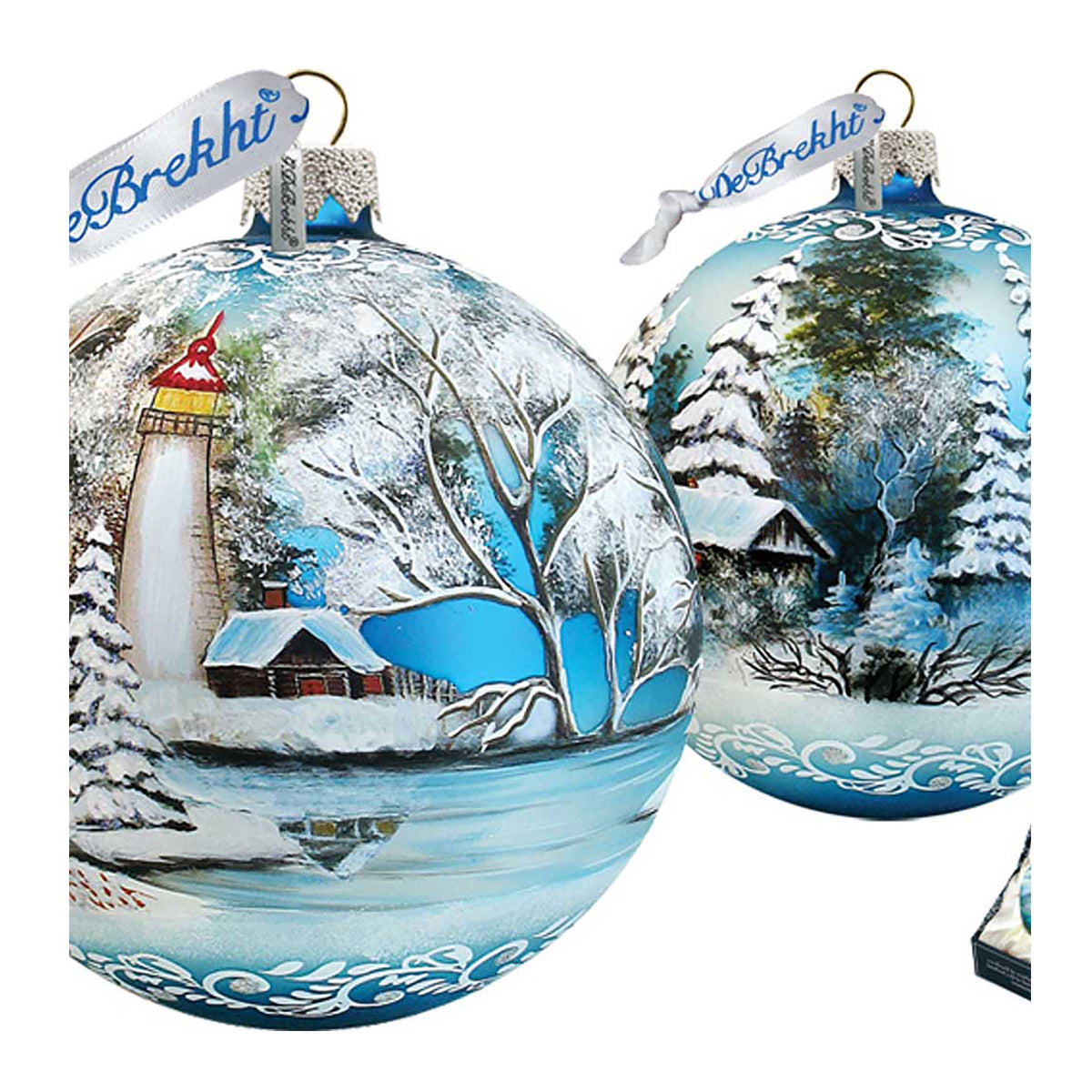 Winter Lighthouse Glass Ornament Limited Edition