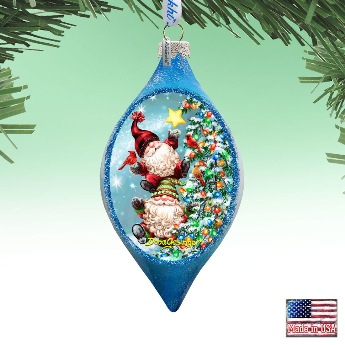 Father Forgive Them Drop Glass Ornament