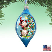 Father Forgive Them Drop Glass Ornament