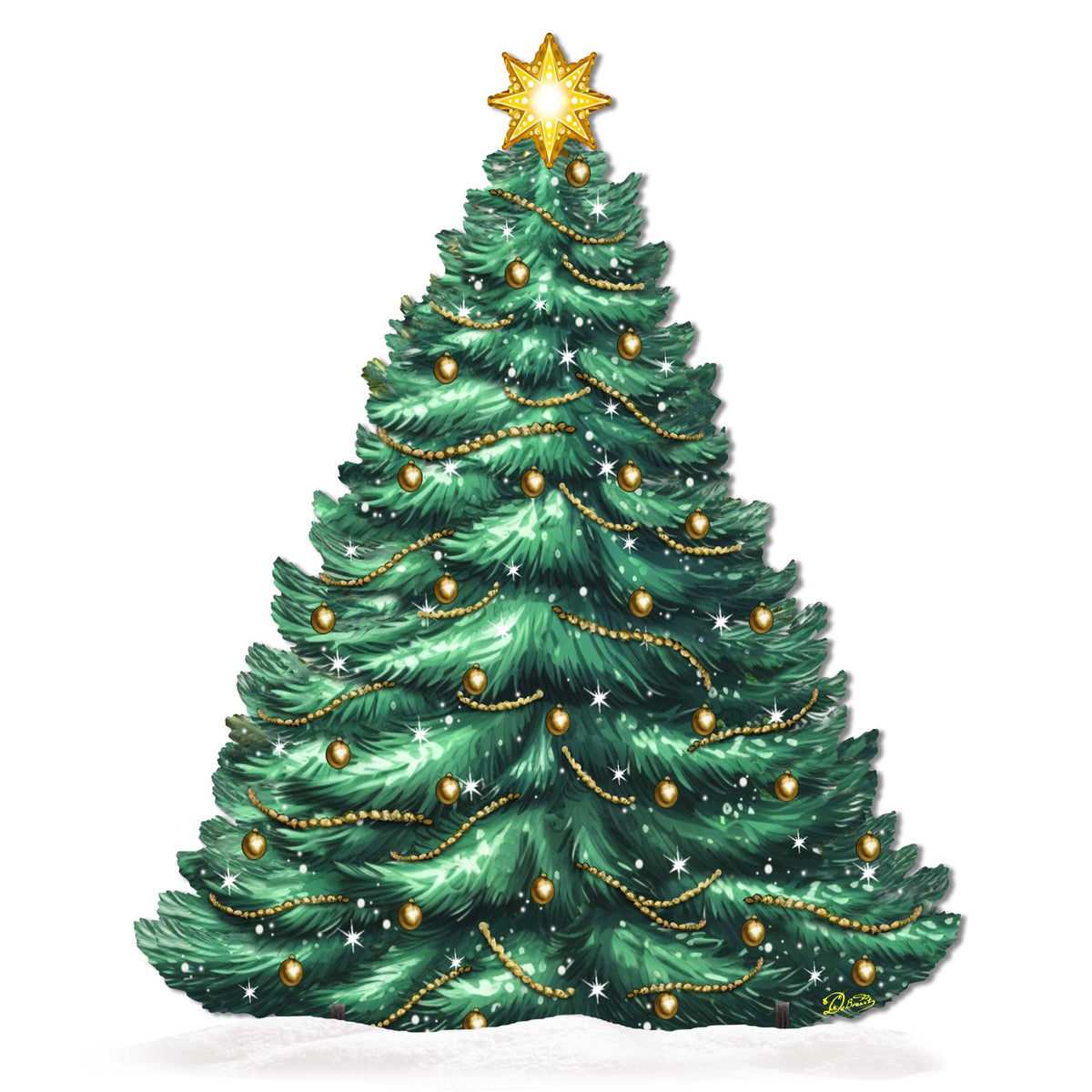 Christmas Tree Outdoor Indoor Decor Wooden Christmas Decoration by G. Debrekht Christmas Decor - 8191500F