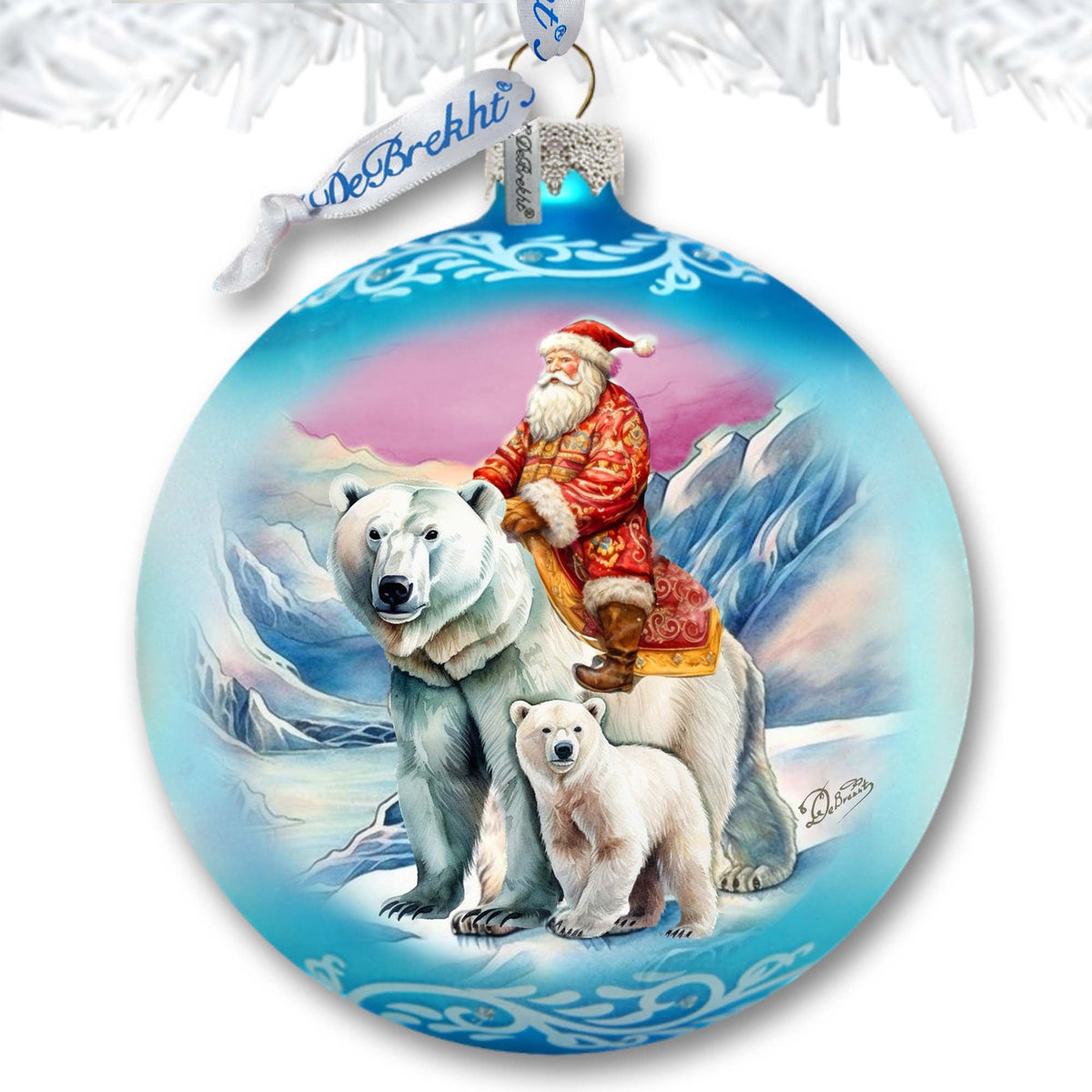 Arctic Adventurer Large Glass Ornament