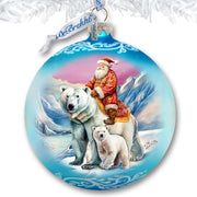 Arctic Adventurer Large Glass Ornament