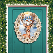Majestic Forest Deer Holiday Door Decor