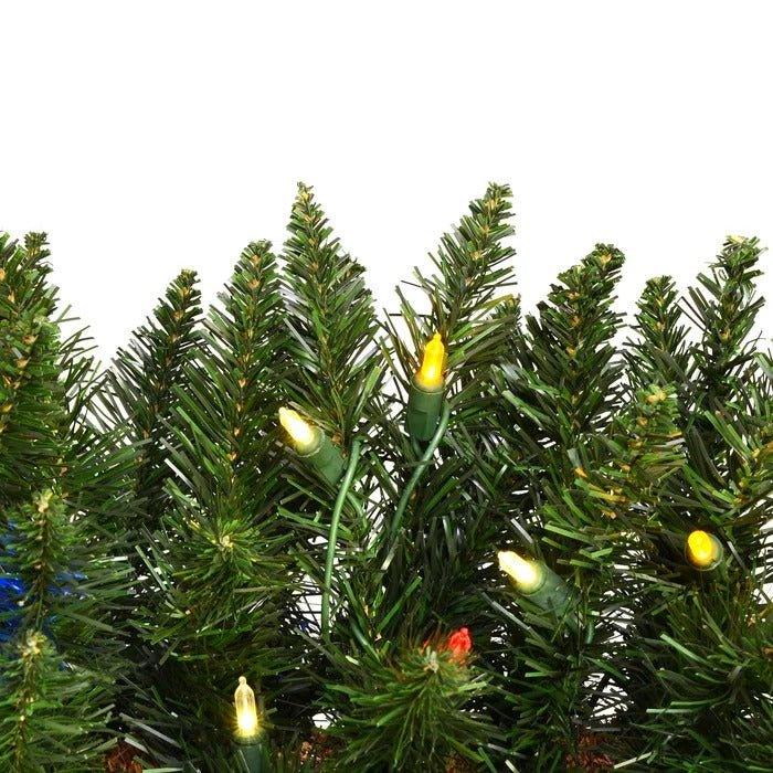 78" Lighted Pine Christmas Tree with 200 Multi - Color LED Lights - Christmas Trees USA