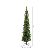 78" Lighted Pine Christmas Tree with 200 Multi - Color LED Lights - Christmas Trees USA