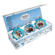 Winter Family Mercury Glass Ornaments Set of 3