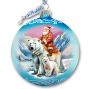Arctic Adventurer Large Glass Ornament