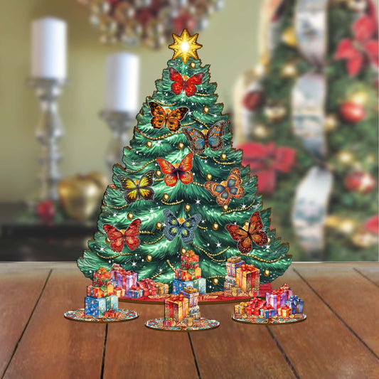 Butterfly Christmas Tree Eco Wood Set
