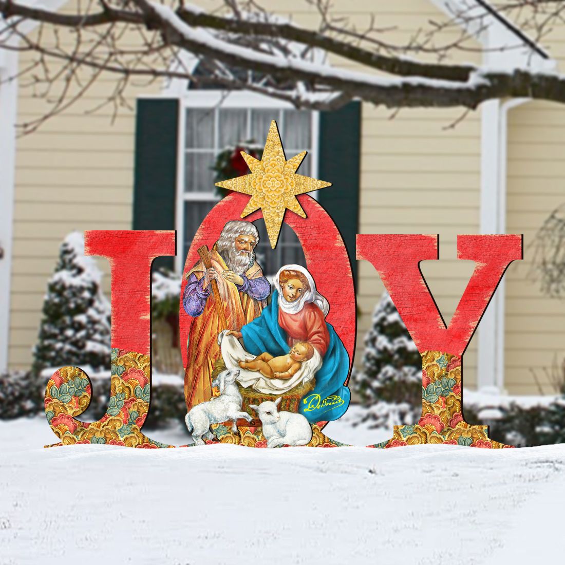 Joy Regal Outdoor Nativity Set by G. DeBrekht - Nativity Holiday Decor - 8121456F-S3M
