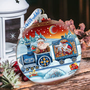 Express Train Ball Red Glass Ornament Limited Edition
