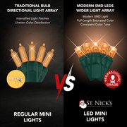 LED Mini Lights 5MM Orange Twinkle  6" Spacing