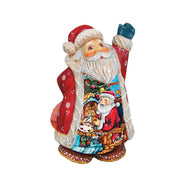 Nativity Workshop Santa Handcrafted Christmas Figurine - G. DeBrekht - Christmas Santa Snowman Decor - 5165122