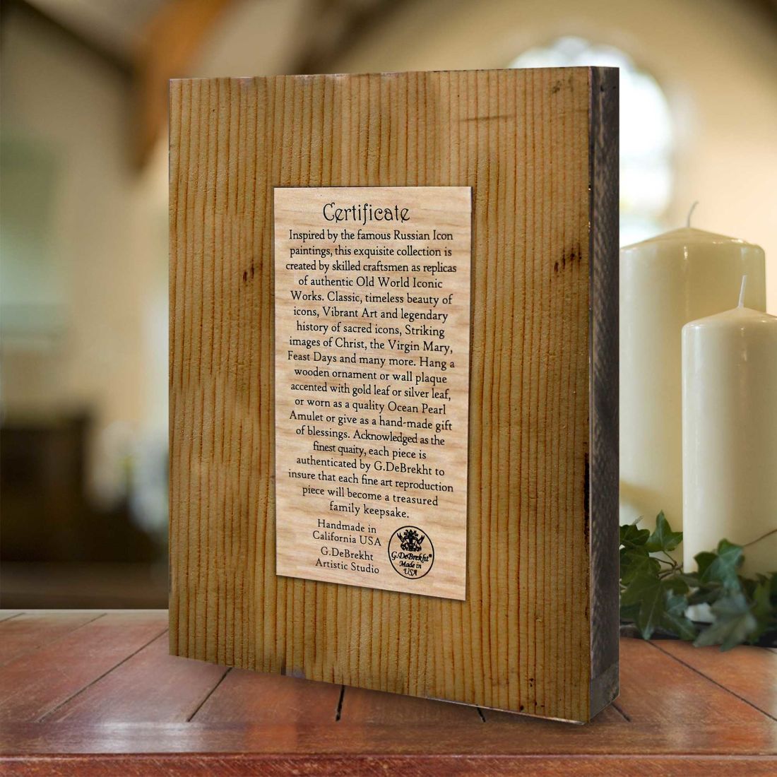Nativity Wooden Gold Plated Religious Christian Sacred Icon - Inspirational Icon Decor - 85020