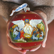 Limited Edition, Oversized Guarding Light Iconic Nativity Ball Glass Ornament, Christmas Decor - 73860 by G. DeBrekht