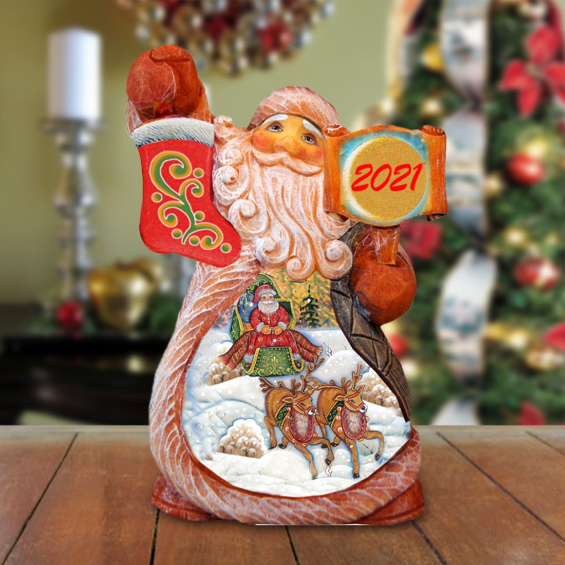 Village Sleigh Ride Tiny Tale Christmas Figurine