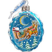 Christmas Night Mercury Glass Ornaments Set of 3