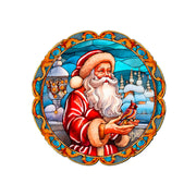 Santa with Red Cardinal Holiday Door Decor by G. Debrekht - Santa Snowman Decor - 8652807H