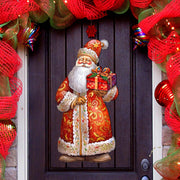 Santa with Forest Friends Holiday Door Decor