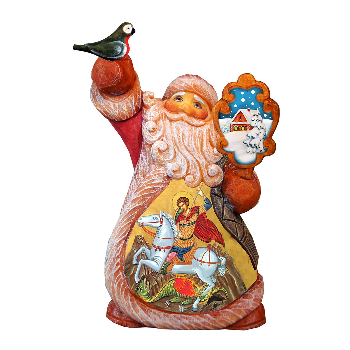 Saint George Tiny Tale Santa Christmas Figurine by G. DeBrekht - Christmas Santa Snowman Decor - 561634