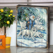 Cool Winds Father Winter Animals Wooden Wall Art Christmas Decoration