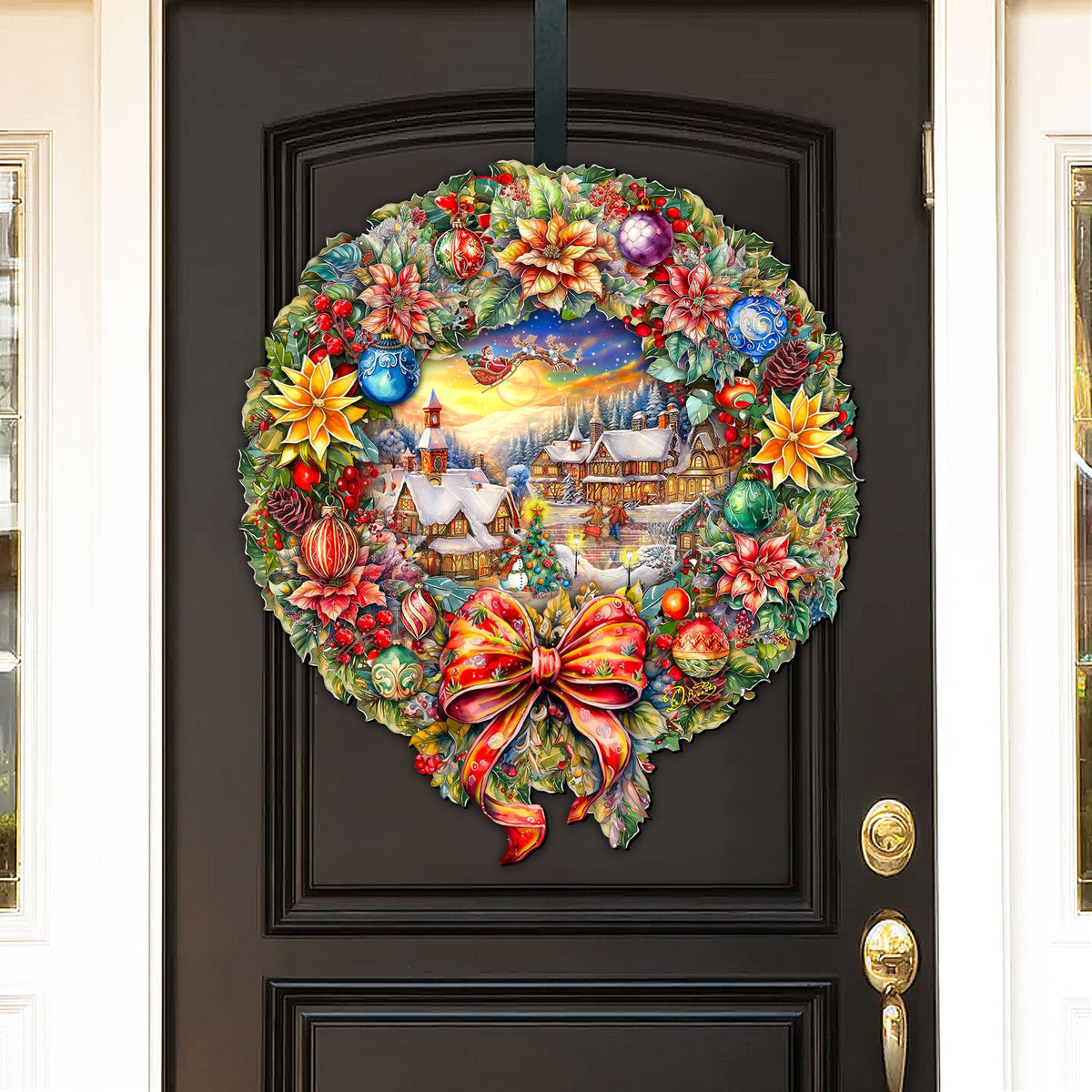 Christmas Wreath Holiday Door Decor by G. Debrekht - Christmas Decor - 8652802H