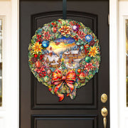 Christmas Wreath Holiday Door Decor by G. Debrekht - Christmas Decor - 8652802H