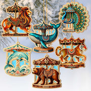 Carousel Animals Christmas Ornaments Set of 12