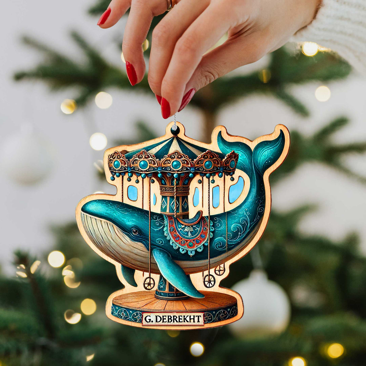 Carousel Animals Christmas Ornaments Set of 12