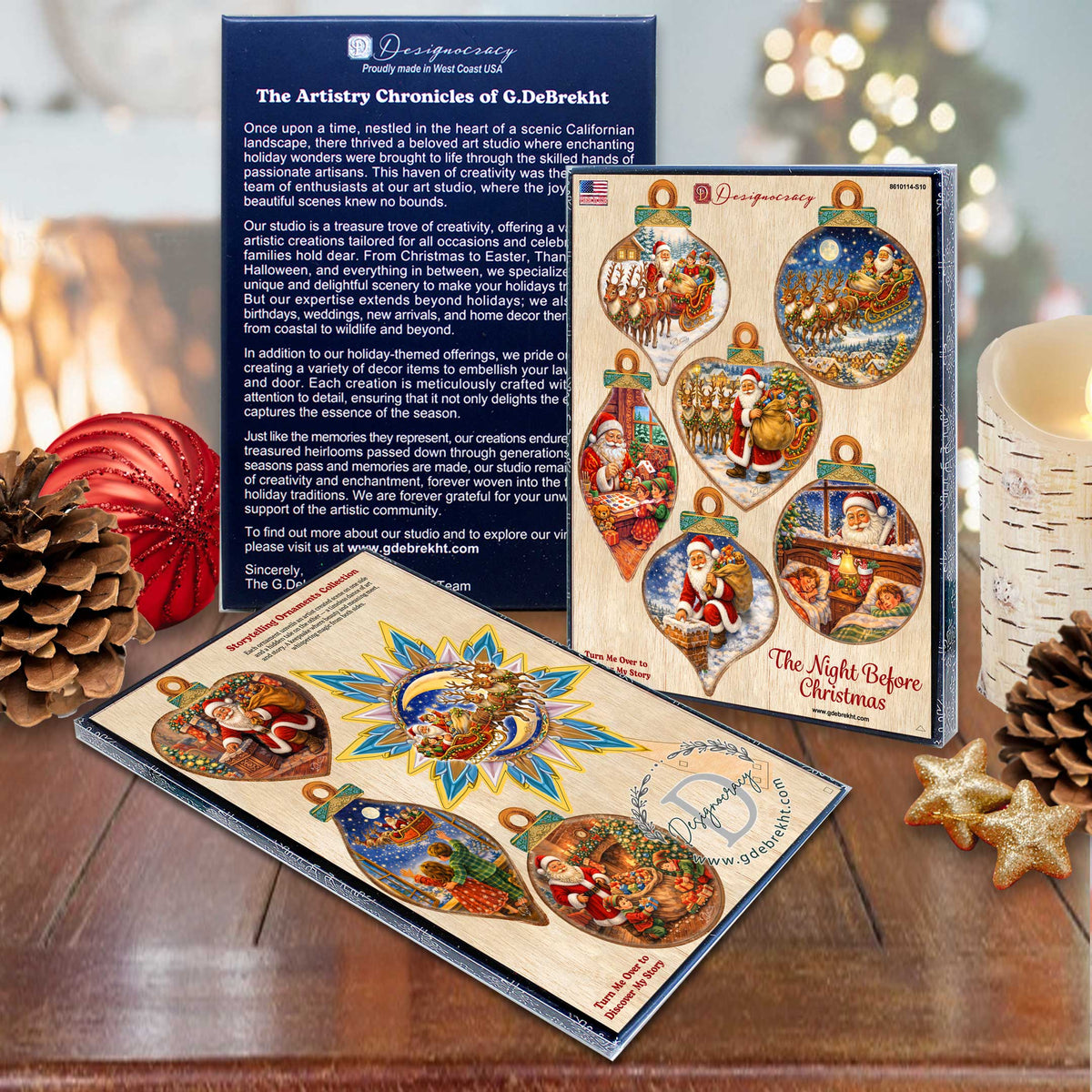 Santa’s Christmas Story Ornament Set