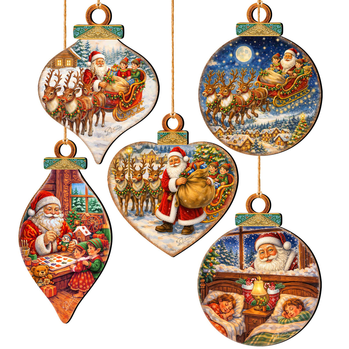 Santa’s Christmas Story Ornament Set
