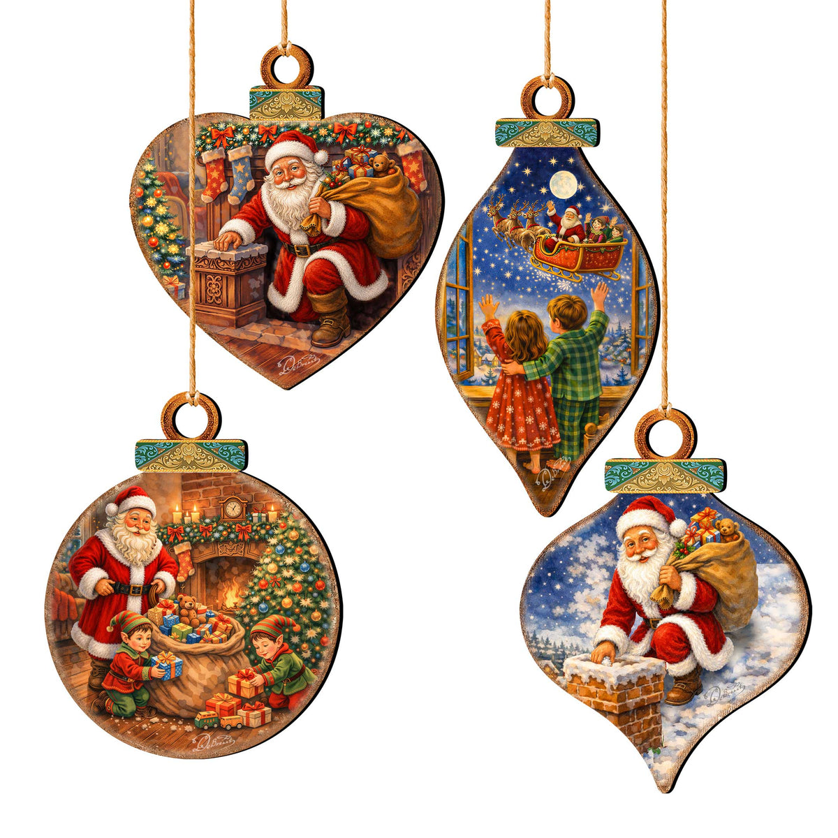 Santa’s Christmas Story Ornament Set