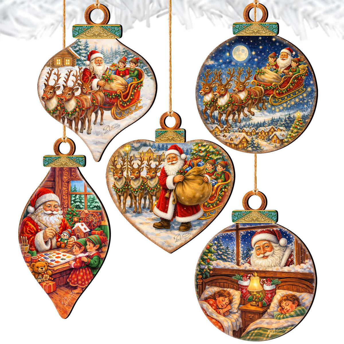 Santa’s Christmas Story Ornament Set
