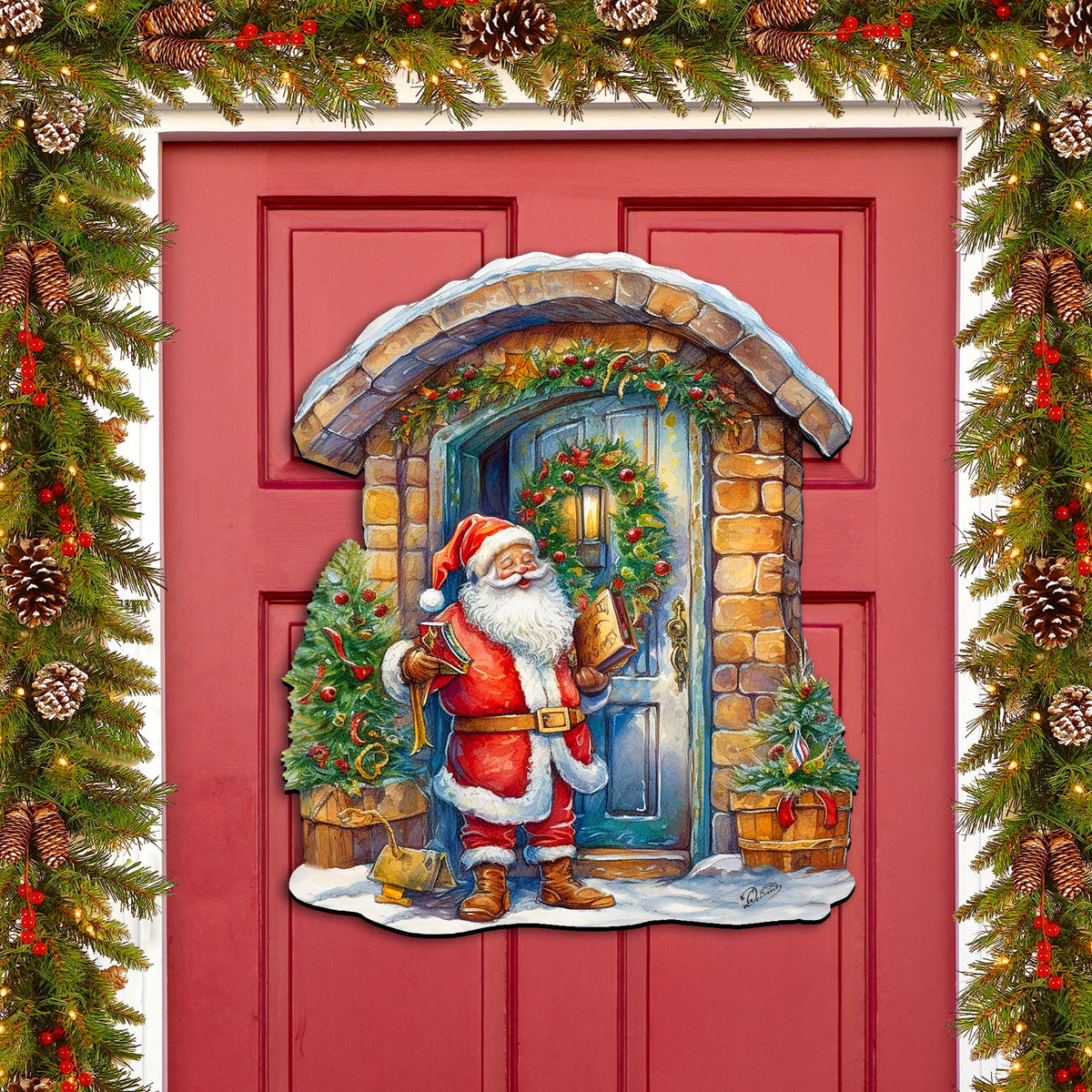 Joyful Moments at the Doorstep Holiday Door Decor