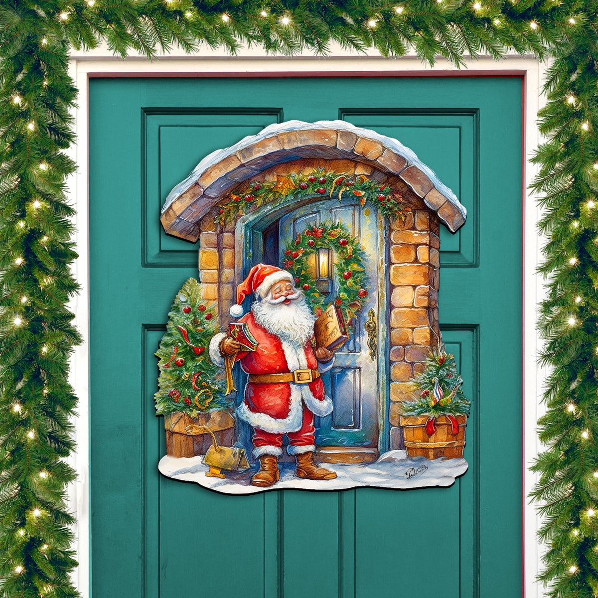 Joyful Moments at the Doorstep Holiday Door Decor