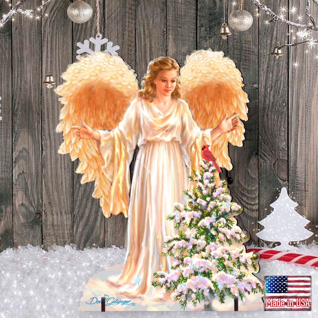 Woodland Angel Nativity Outdoor Decor