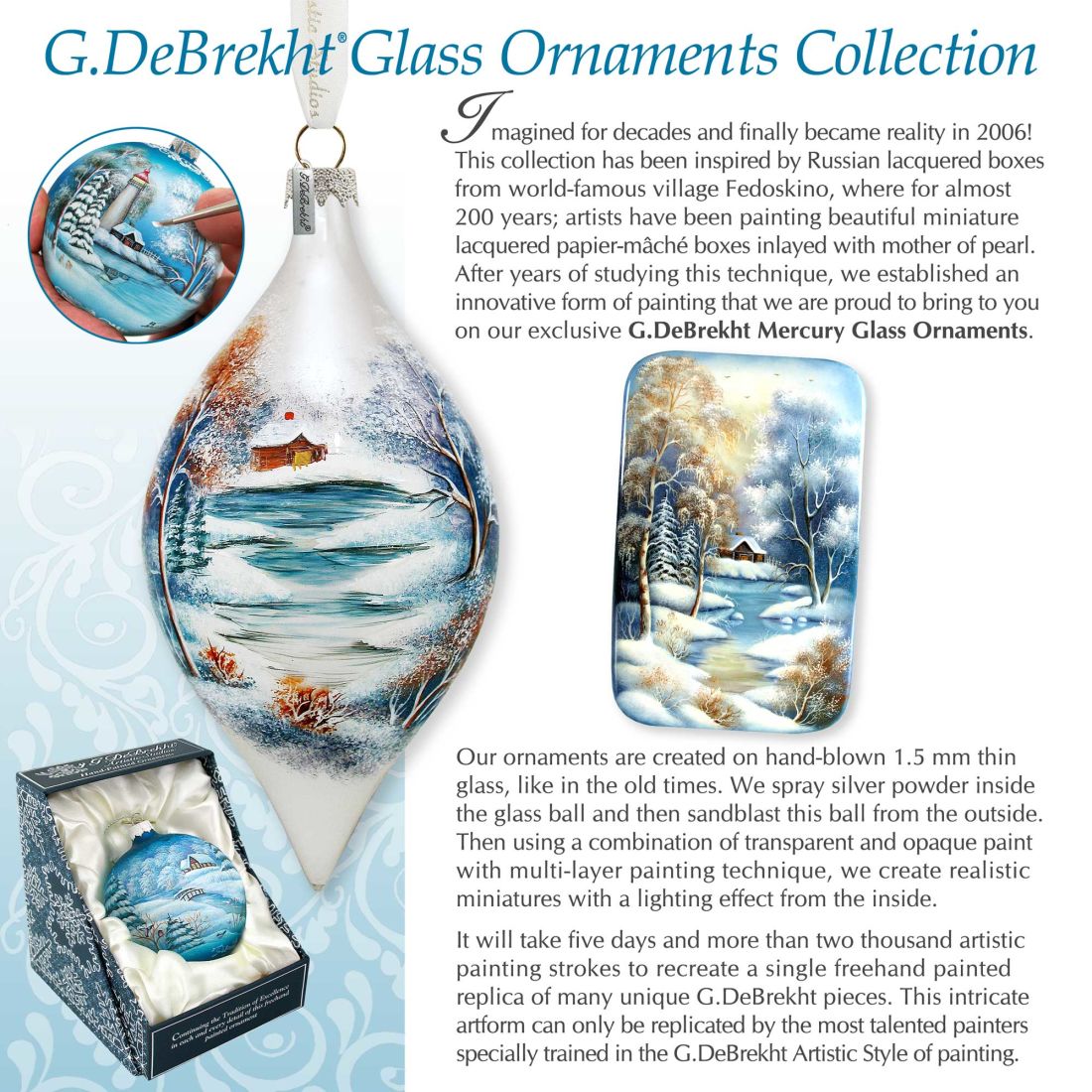 Trinity Nativity Snowflake Glass Ornament by G. DeBrekht - Nativity Holiday Decor - 754-034