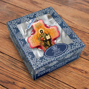 Jesus Cross Glass Ornament