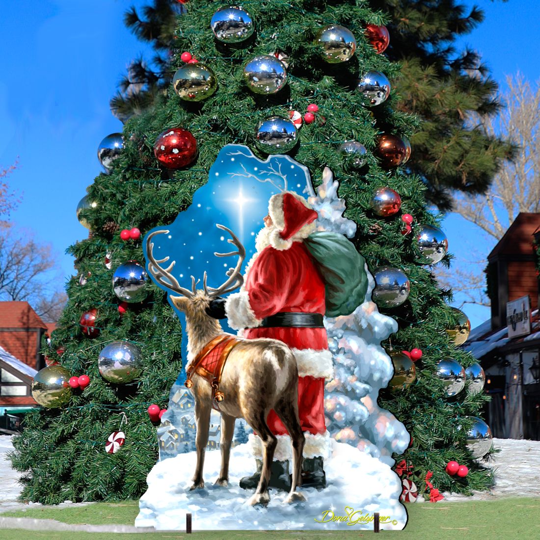 Starry Night Santa Christmas Outdoor Decor