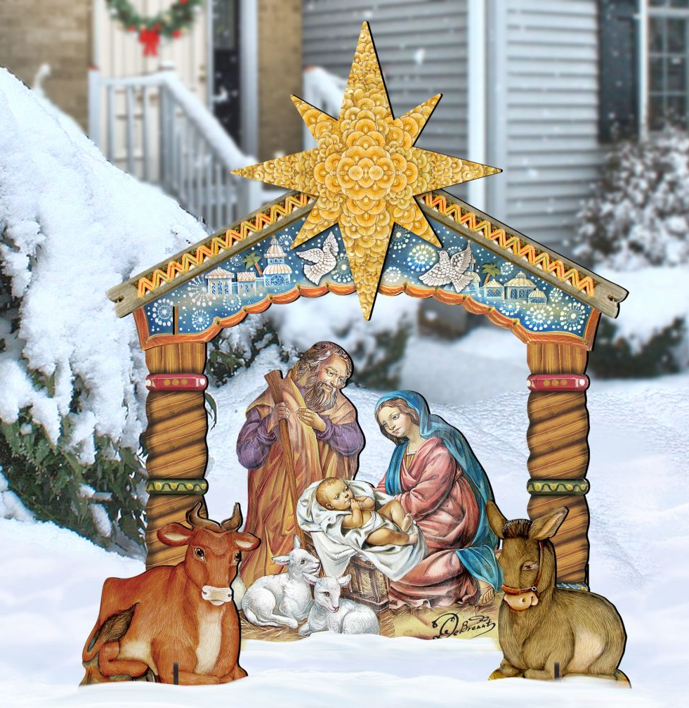Nativity Holy Family Outdoor Yard Sign