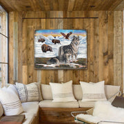 Winter Wolves Art Wooden Wall Art by Nature Wonders Christmas Decoration