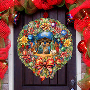 Nativity Wreath Holiday Door Decor