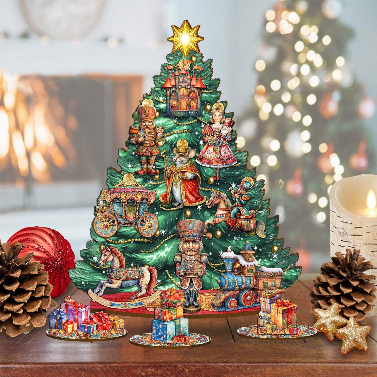 Nutcracker Christmas Tree Eco Wood Set