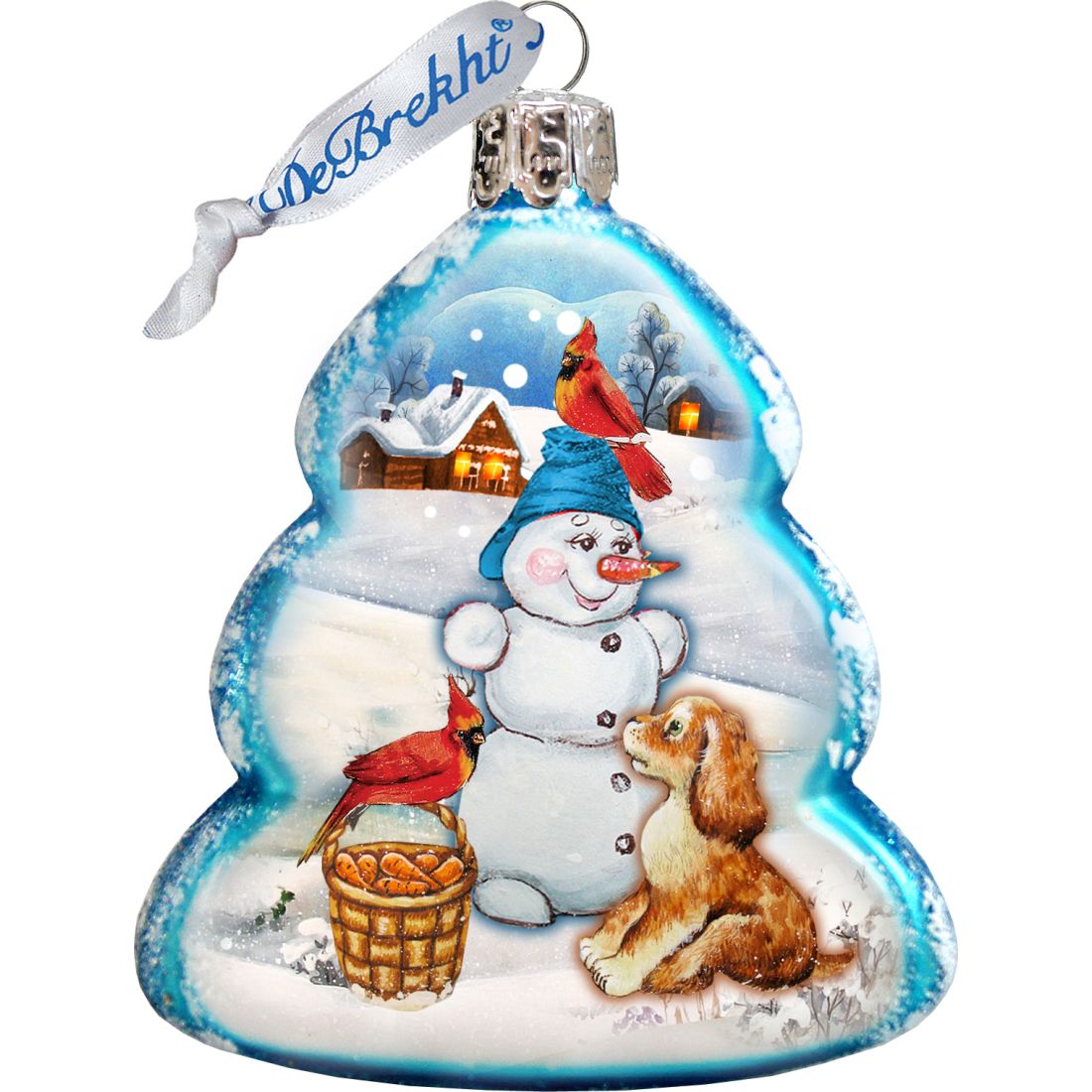 Christmas Mercury Glass Ornaments Set of 3