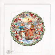 Merry Christmas Wreath Holiday Door Decor