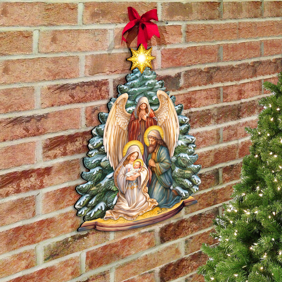 Holy Family Nativity Holiday Door Decor