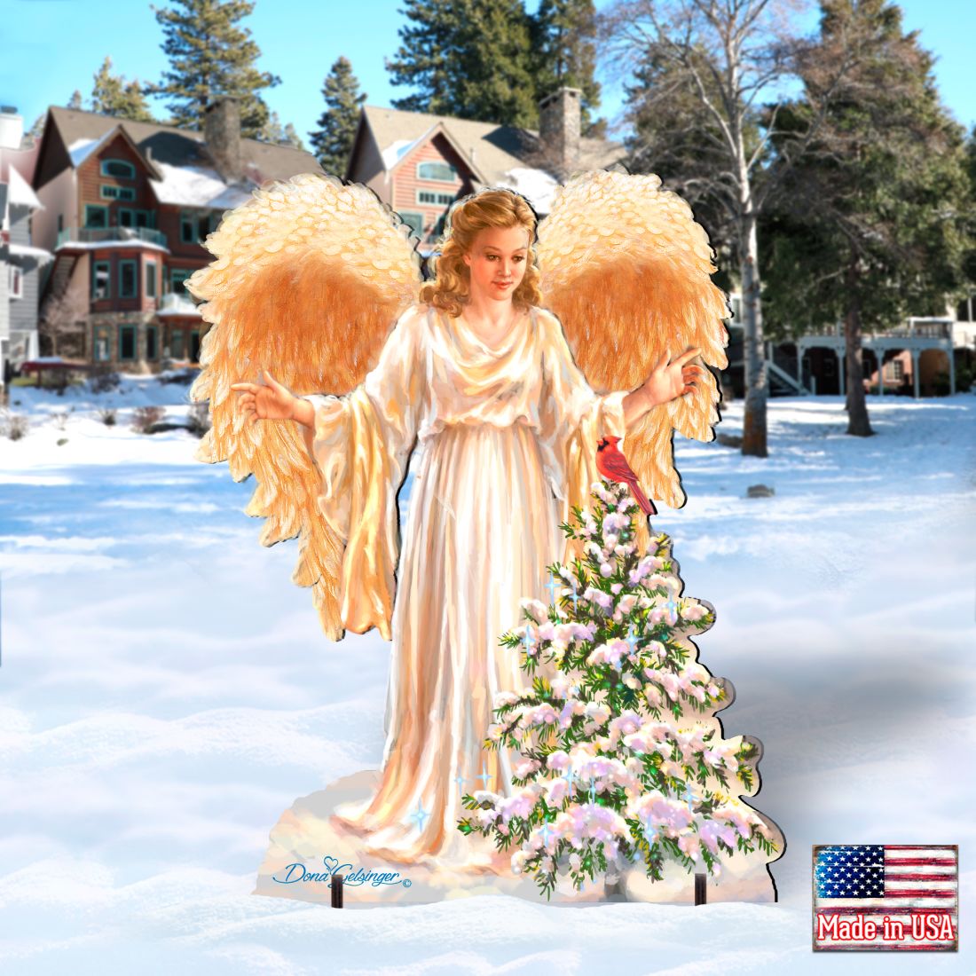 Woodland Angel Nativity Outdoor Decor