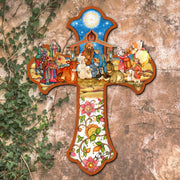 Nativity Cross Outdoor Decor by G. DeBrekht - Nativity Holiday Decor - 8191164F
