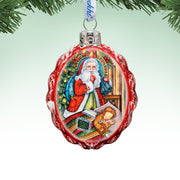 Christmas Night Mercury Glass Ornaments Set of 3 by G. DeBrekht - Christmas Santa Snowman Decor - 770103-2S3