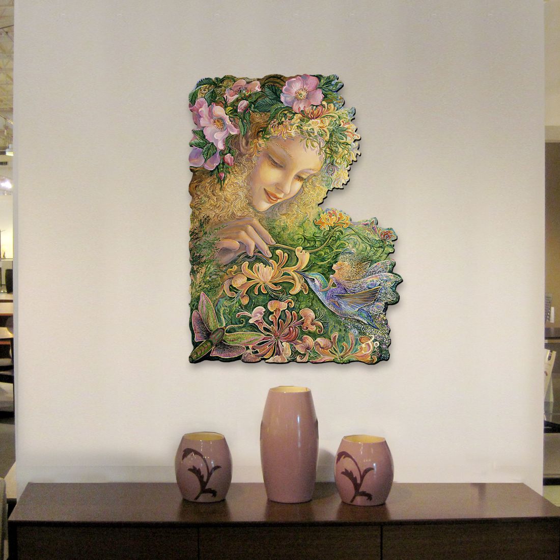 Honeysuckle Holiday Outdoor Scene by Josephine Wall - Christmas Decor - 845620F-JW